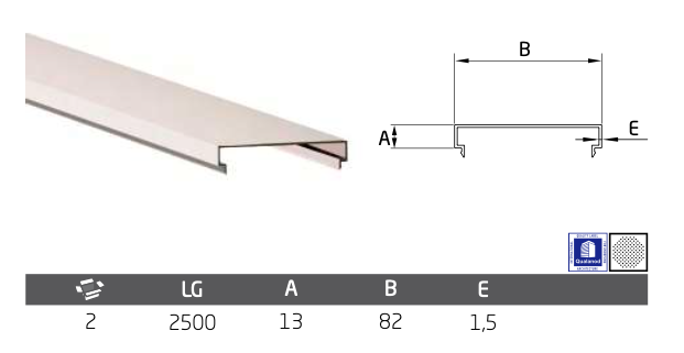 Cache de finition en aluminium pour le rebord du profilé - garde corps terrasse GLASSFIT 1803